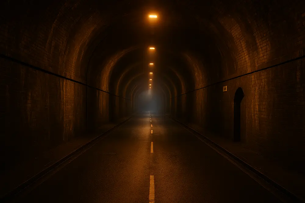 Rotherhithe Tunnel At Night London